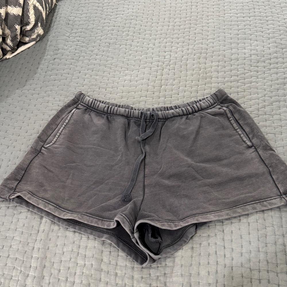 aerie Charcoal Gray Athletic Drawstring Shorts